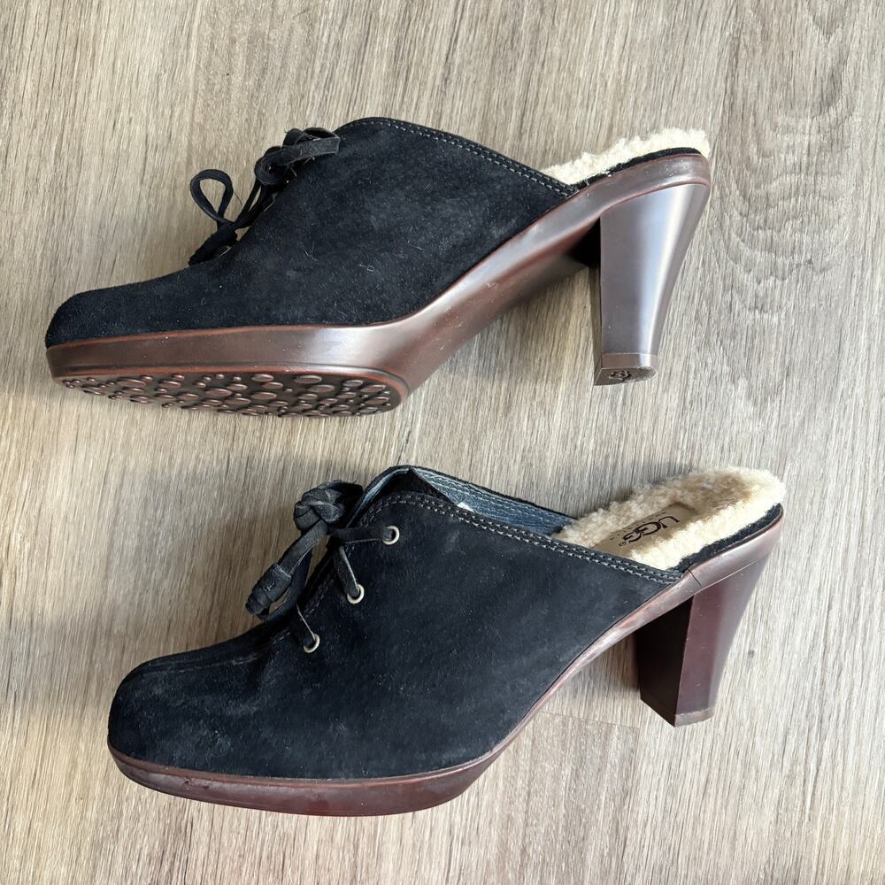 UGG Heel Mules Black Women's 9​​ - Picture 5 of 8
